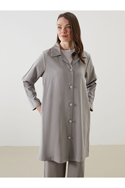 LC Waikiki Cămașă LCW Grace Gri Linen Look pentru femei