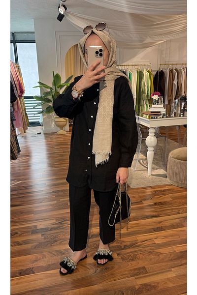 Rukayyel Linen Suit - Black