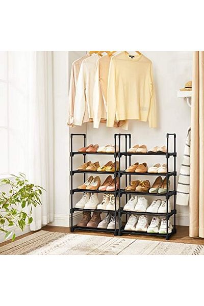 Mena Rise Diyar-Ifırsatshop Lsa005B02 5 Tier Shoe Rack, Metal Shoe Storage Organizer, Stack