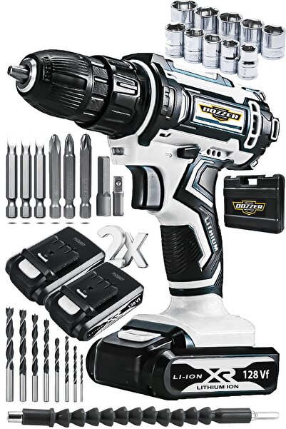 HALL BREATHE Darbeli 27 Parça Şarjlı Vidalama Seti, Titanyum Sargı Motor, 2 A...