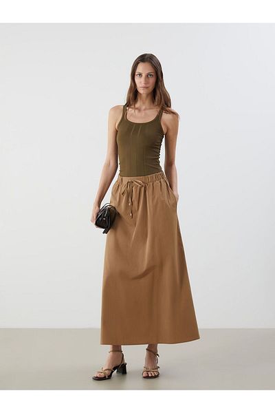 LC Waikiki Lcwaikiki Classic Elastic Waist Gathered Skirt