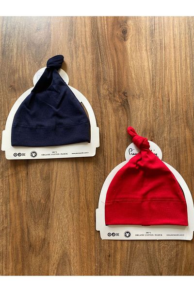 Pierre Cardin 100% Cotton 2-Piece Unisex Baby Hat