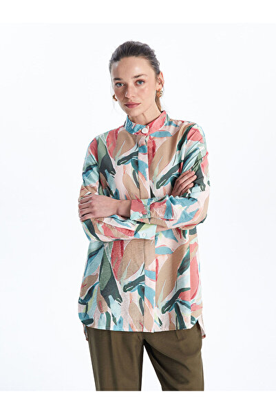 LC Waikiki Nevavm Women's Shirt Tunic with Distinctive Collar Pattern