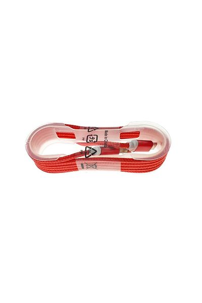 OEM USB 2.0 to microUSB cable, textile sheath, 130cm, red