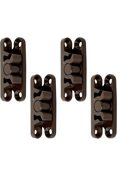 Mena Rise Şirinshop Snap-On Holder Lock for Fly Screen and Cabinet Doors 4-Piece Brown 1108107
