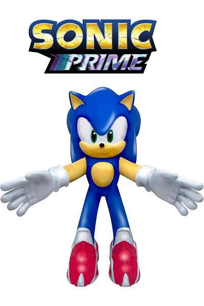 TOYFEST Netflix Sonic Prime Monster Flex Soft Flexible Extending Strech Figure Sonic - 14 cm