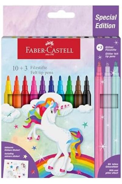 Mena Rise Şirinshop Unicorn Felt Pens, Limited Edition, 10 Colors, 3 Glitter 1108107