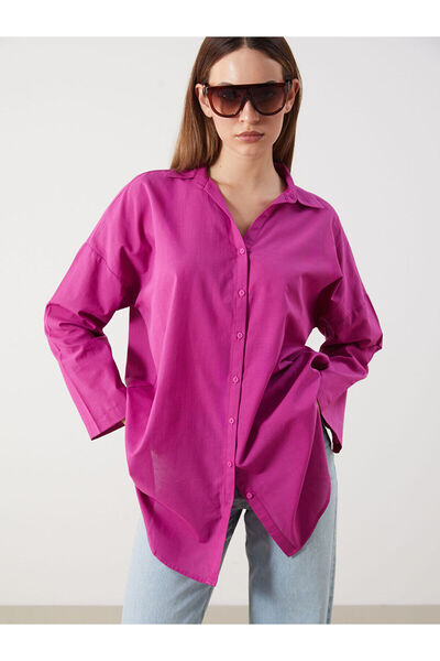 LC Waikiki سترة قميص نسائية كبيرة الحجم