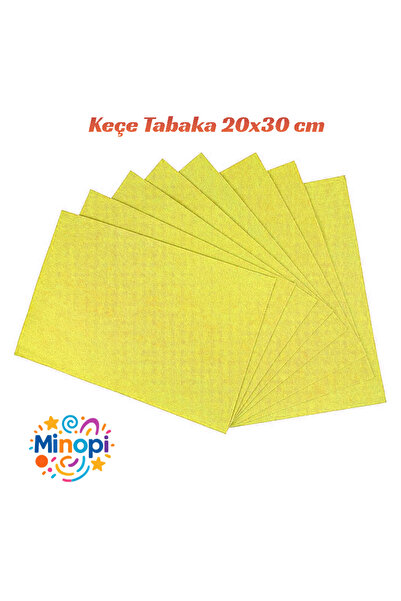 Minopi Yellow Felt Sheet 10 Pack 20X30 cm - 1.5 mm Thickness