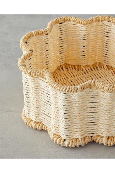 Mena Rise Şirinshop Home Flore Paper String Basket 1,5 cm Orange 1108107