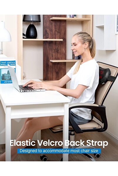 RENPHO Back Massager with Heat, Ultra Slim Shiatsu Lower Back Neck Massage Pillow, 3-Speeds with Net