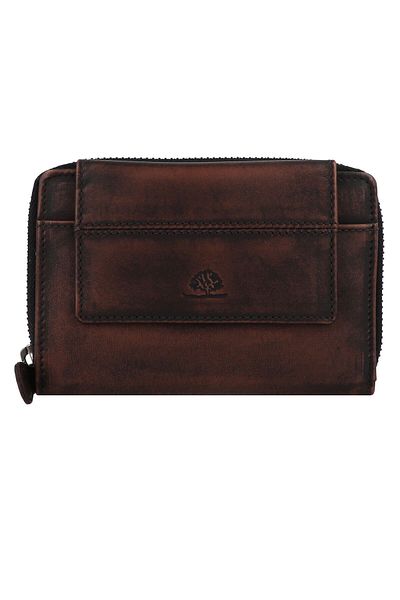 Greenburry Destressed Wallet RFID protection Leather 13.5 cm