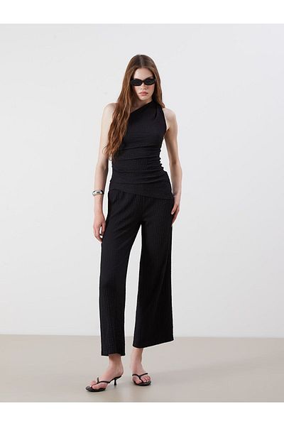 LC Waikiki Pantaloni de damă XSIDE cu talie elastică texturată