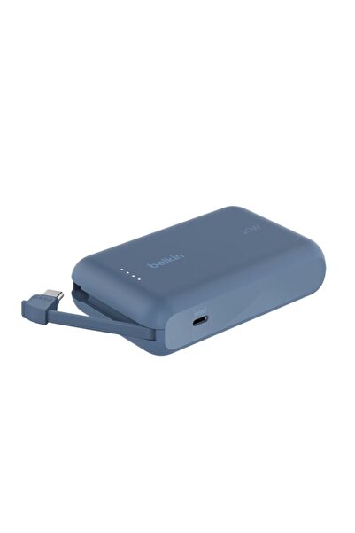 Belkin BoostCharge 10000mAh 20W Power Bank Entegre USB-C Kablolu - Mavi