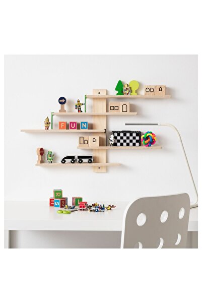 IKEA Ayaksız Duvar Rafı, Açık Gri, 117x32 Cm