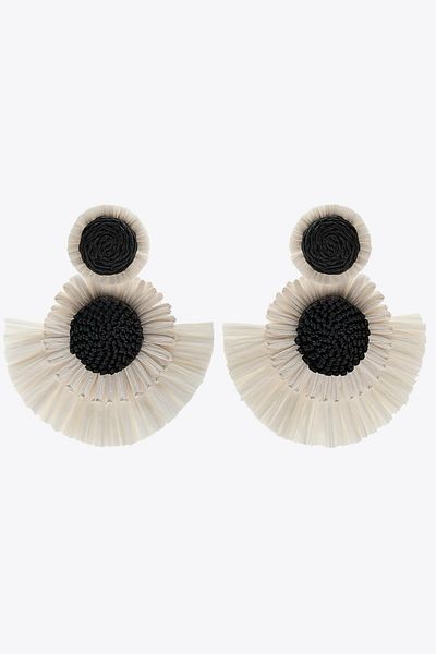 My Joyas Design Zr Model Mid Black Dangle Flower Earrings