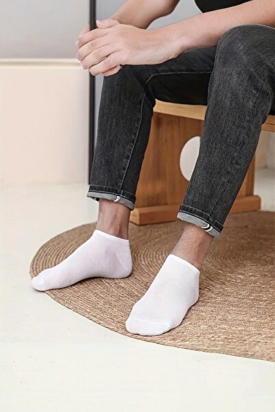 Hitit Socks Ανδρικά μποτάκια Hitit Sock 10 ζευγάρια από βαμβακερά μποτάκια υψηλής ποιότητας λευκά