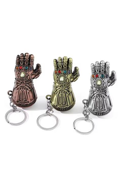 Wolawood Thanos Glove Keychain Infinity Gauntlet Metal 3D Figure Marvel Themed Special Gift Accessory