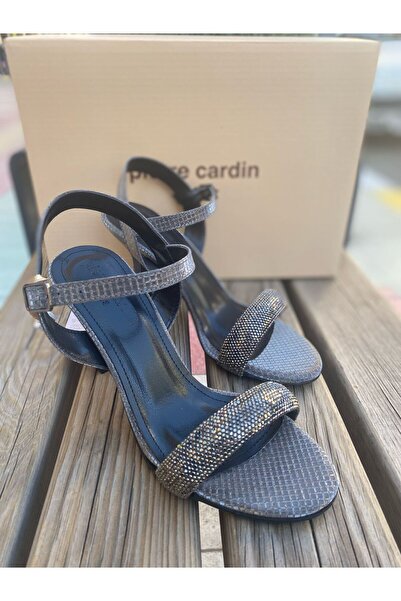 Pierre Cardin ® |   Pc-54532 Stone Detailed Women's Heeled Sandals Shoes