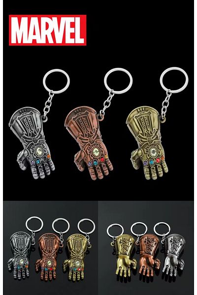 Wolawood Thanos Glove Keychain Infinity Gauntlet Metal 3D Figure Marvel Themed Special Gift Accessory