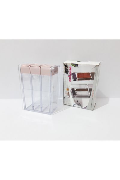 renkli çiçekler 3-Piece Spice Set 3-Piece Transparent Spice Rack