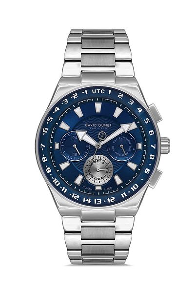 DAVID GUNER Men's Wrist Watch Steel Band with Function