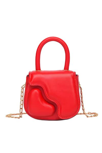 TAIKESEN Mini shoulder bag, TAIKESEN BG-1, heart shape, elegant, red