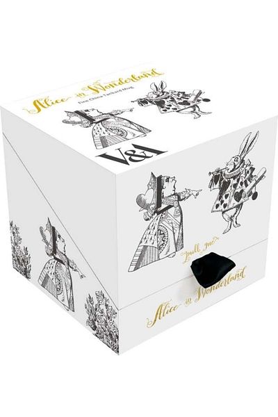 MIKASA X V&A Alice in Wonderland 5200021 Porcelain 10cm 2-Piece Cake, Pastry Stand
