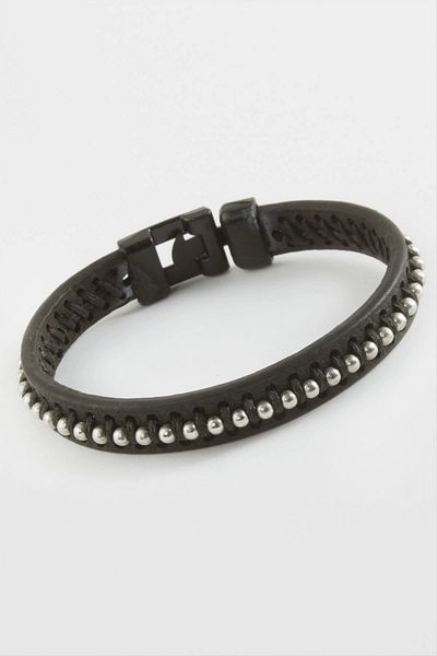 PAMİRAVM Dotted Quality Faux Leather Bracelet