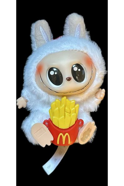 OEM LABUBU Kawaii Plush Toy with Big Eyes and McDonald's French Fries Collectible Gift