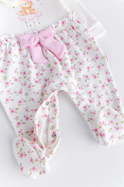 Babymod Flower Printed Baby Collar 100% Cotton Baby Girl Romper