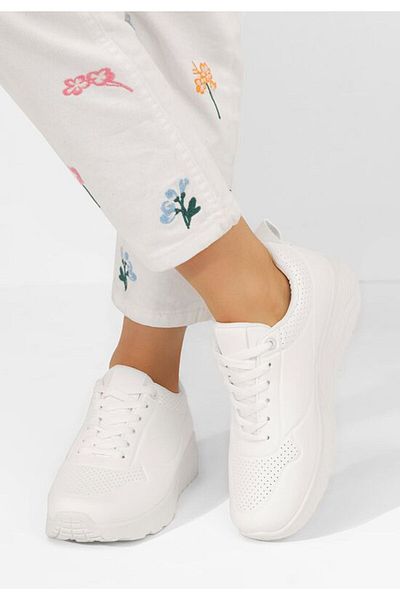 B T Shoes Teniși damă Madonna Albi