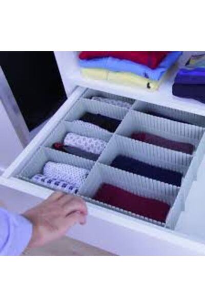 teknotrust Ayarlanabilir şeffaf çekmece düzenleyici, takı, toka ve çorap organizatörü
