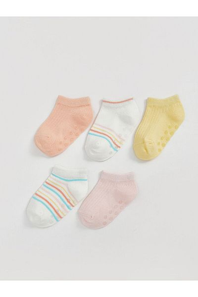 LC Waikiki Basic Baby Girl Booties Socks Pack of 5