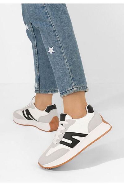B T Shoes Teniși damă Karole Albi