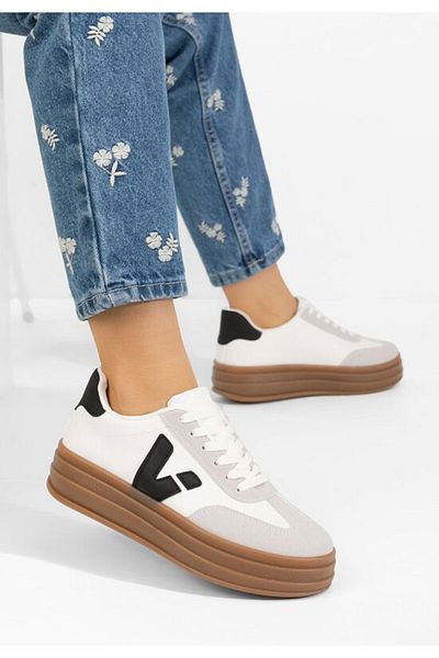 B T Shoes Teniși damă Linelsa albi