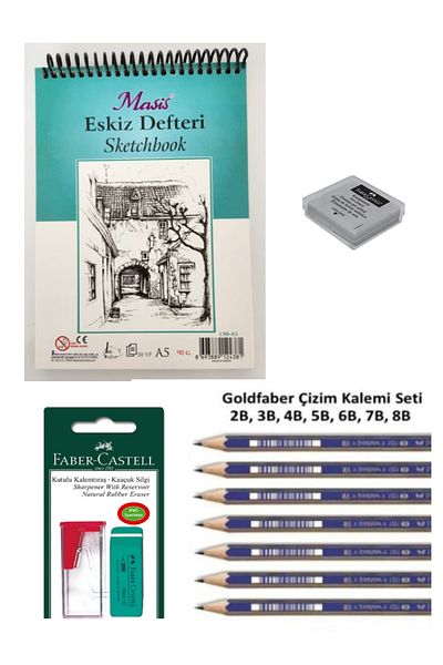 KarmaOfis A5 Black Pen Drawing Set 2