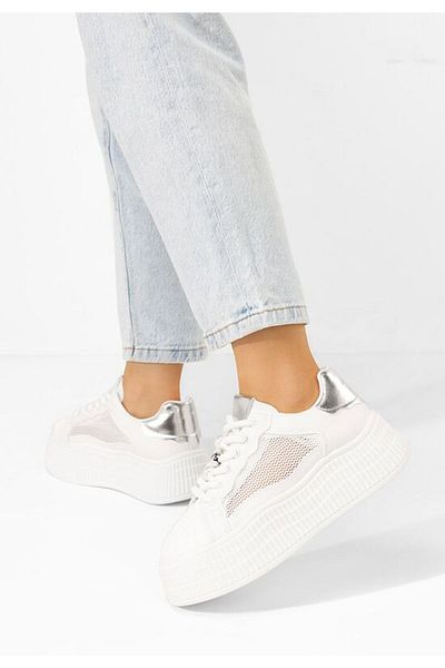 B T Shoes Sneakers cu platformă Particia V2 albi