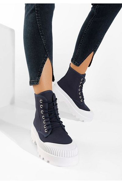 B T Shoes Tenisi inalti dama Salorena albastri