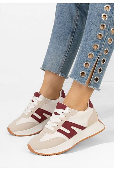 B T Shoes Sneakers dama Karole rosii