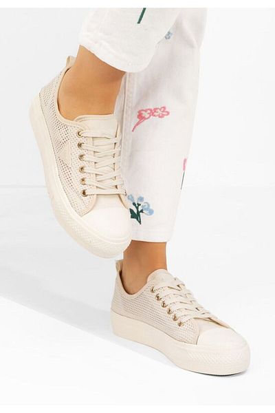 B T Shoes Tenisi dama Fanita bej