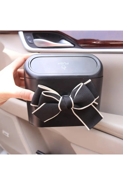 So Iconic 1 buc Coș de gunoi pentru mașină cu fundă neagră-bej / Accesoriu pe...