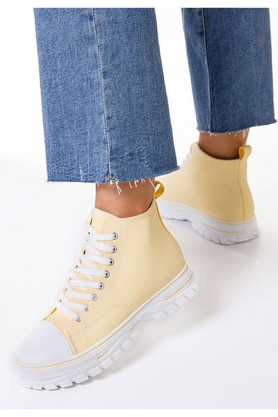 B T Shoes Tenisi High-Top Fiona Galbeni
