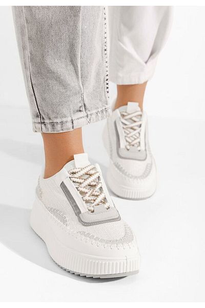 B T Shoes Sneakers cu platformă Tenerife albi