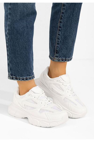 B T Shoes Teniși dama Elsana albi