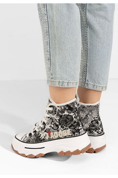 B T Shoes Women's high-top sneakers Jadoris gray