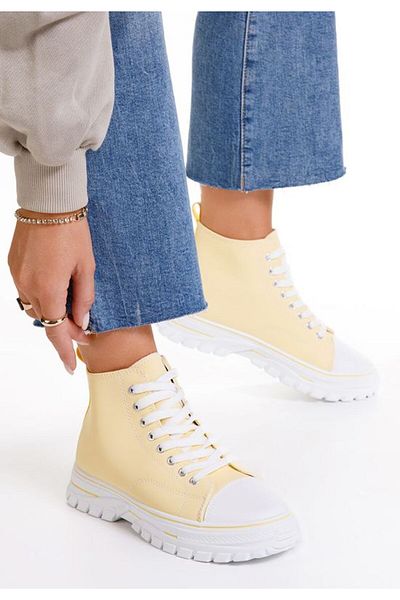 B T Shoes Tenisi High-Top Fiona Galbeni