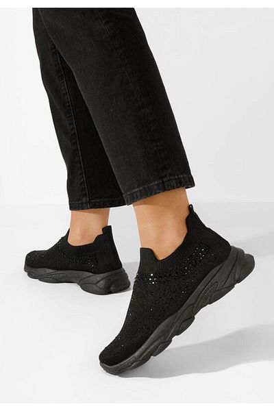 B T Shoes Teniși Malaika Slip-On negri