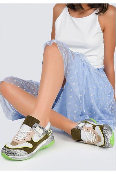 B T Shoes Teniși femei Bruges Albi