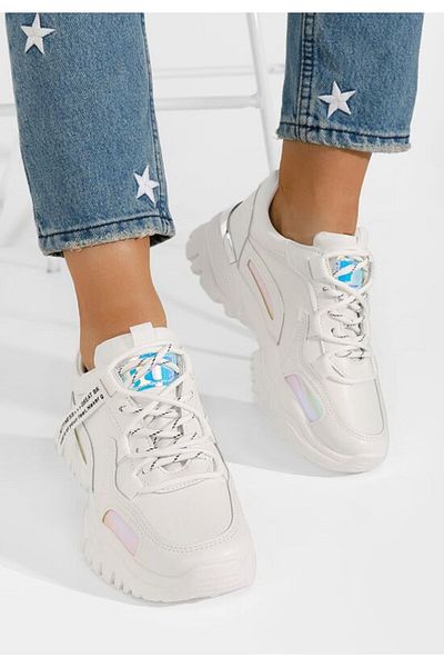 B T Shoes Teniși dama Margery albi